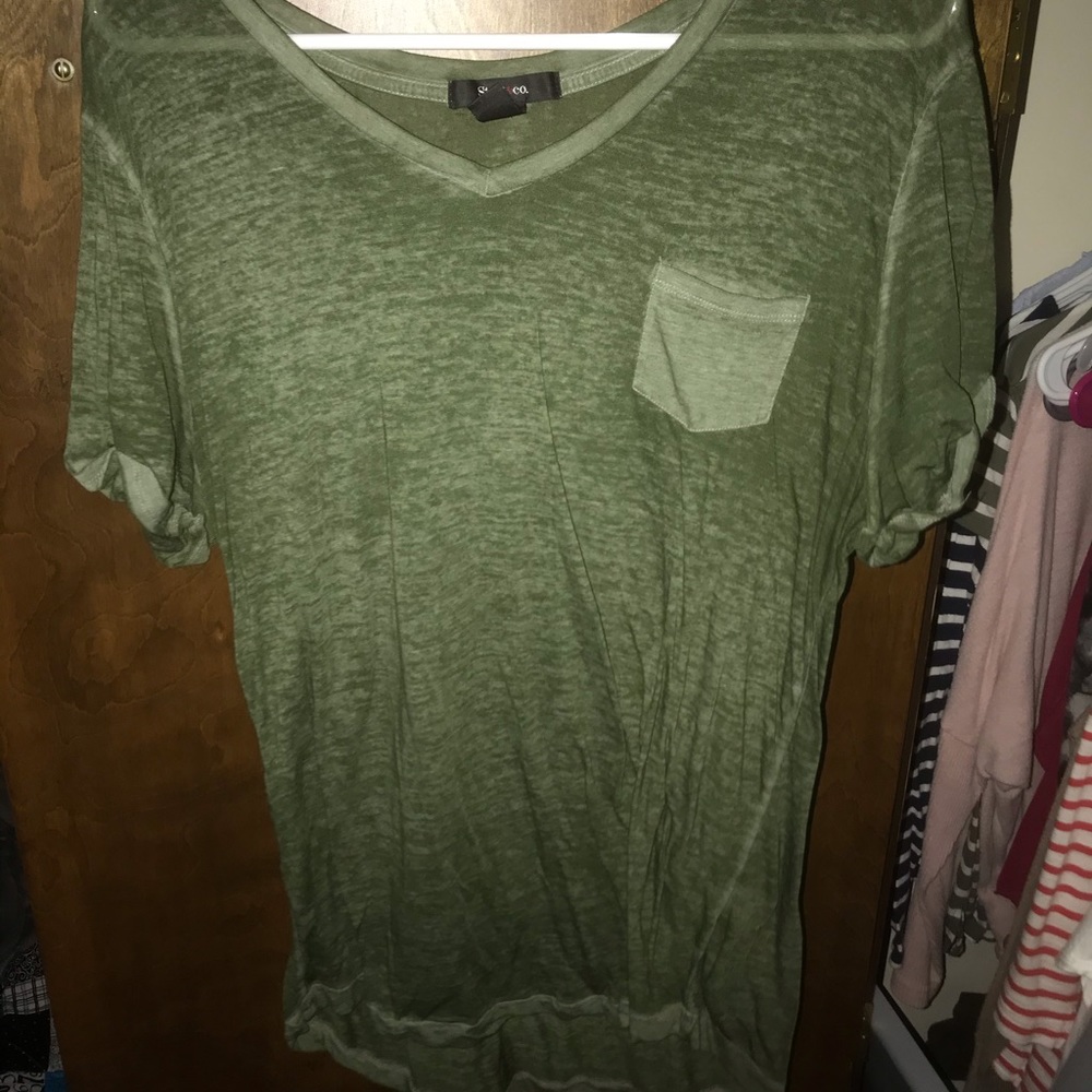 Green V Neck